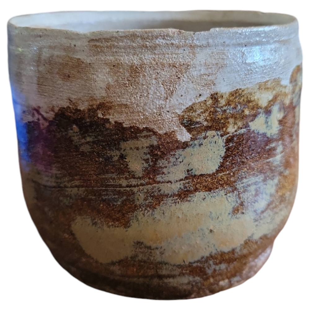 Vtg Handcrafted Clay Pottery Bowl Planter